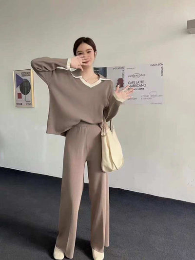 Taupe Knit Coord Set