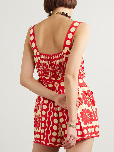 Palermo Romper - Red