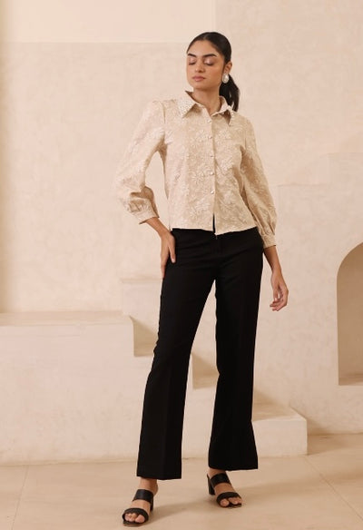 Pearl Jacquard Blouse
