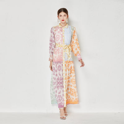 Floral Chiffon Maxi Dress