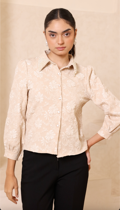 Pearl Jacquard Blouse