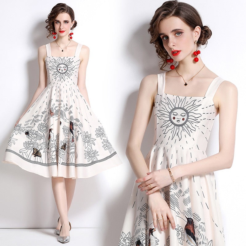 Printed Skater Dress