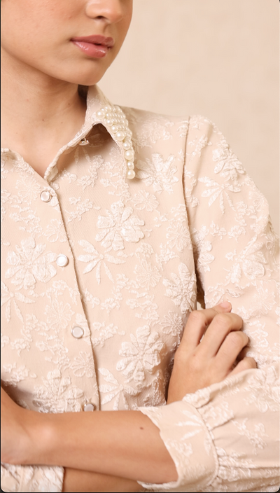 Pearl Jacquard Blouse