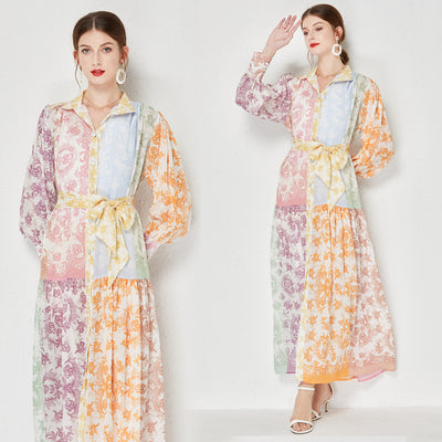 Floral Chiffon Maxi Dress