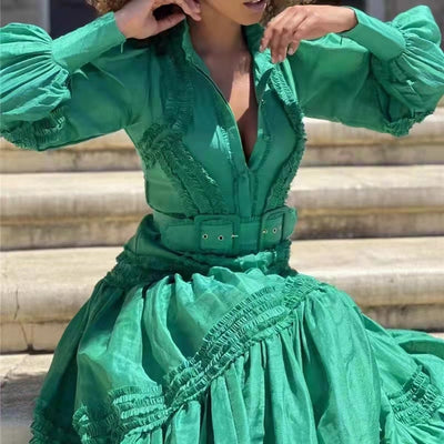 Frilled Maxi Dress