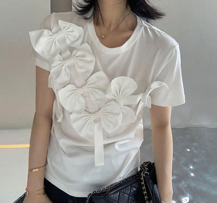Bow T-shirt - White