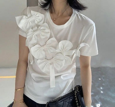 Bow T-shirt - White