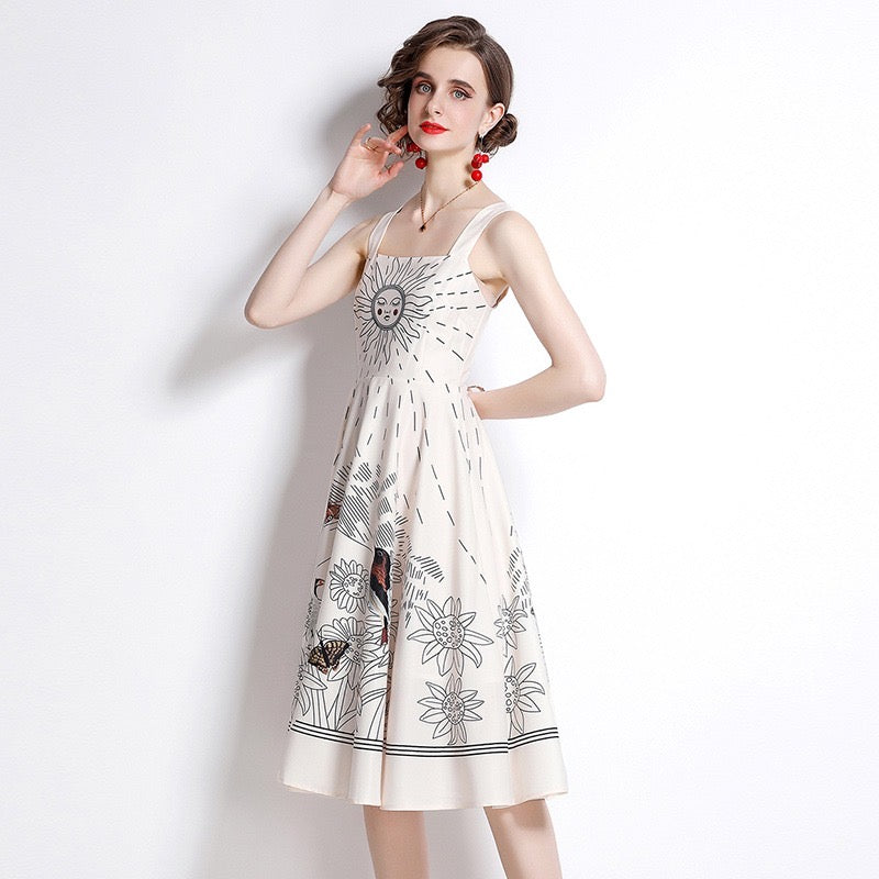 Printed Skater Dress