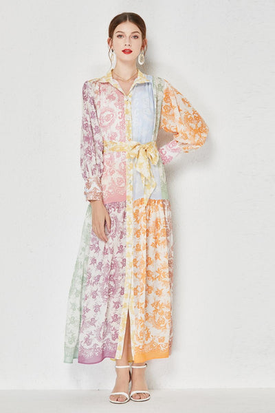 Floral Chiffon Maxi Dress