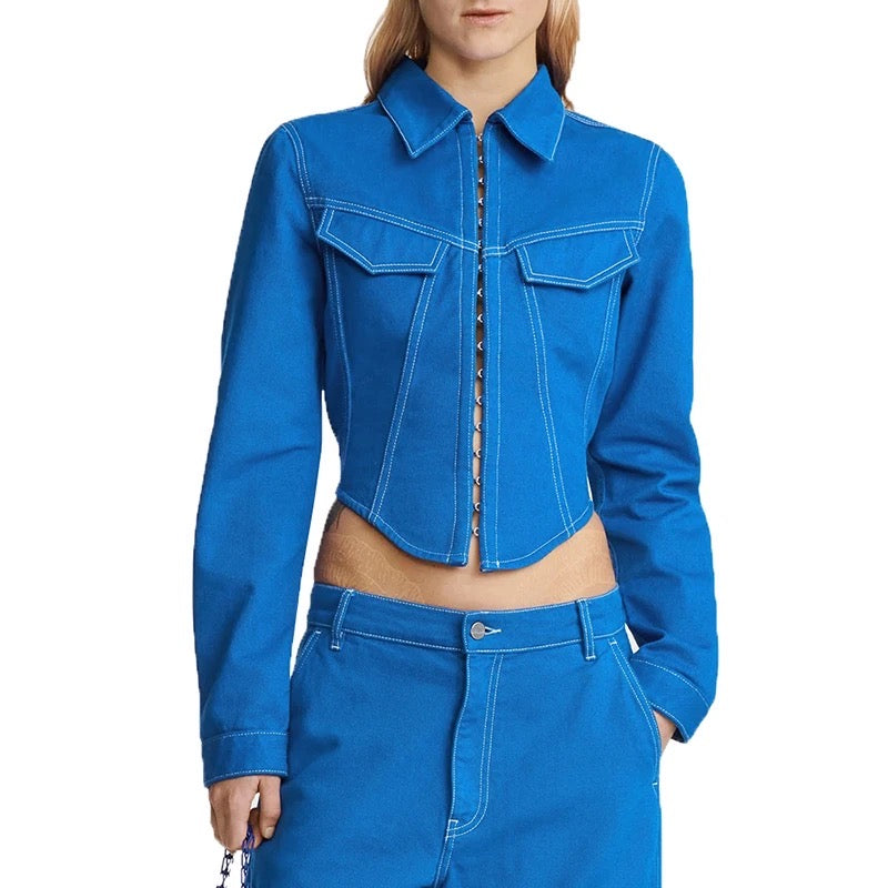 Denim Corset Shirt