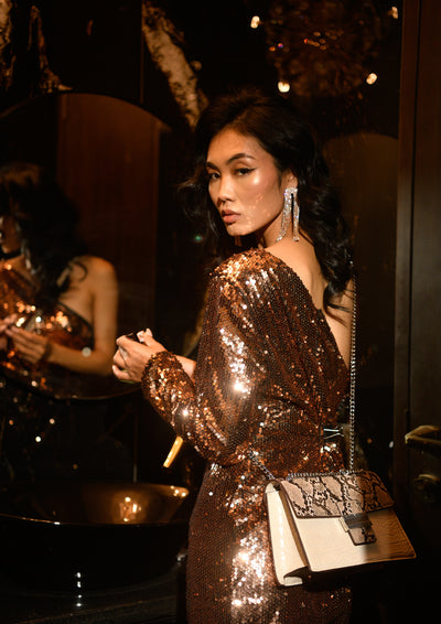 Rose Gold sequin dress