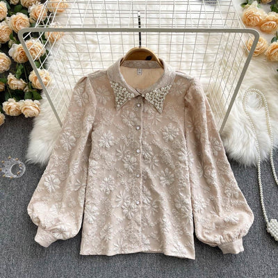 Pearl Jacquard Blouse
