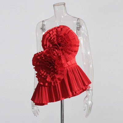 Flores Peplum Top