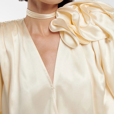 Silk Flower Blouse