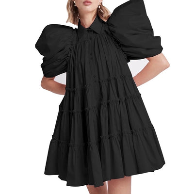 Cecilie Mini Dress - Black