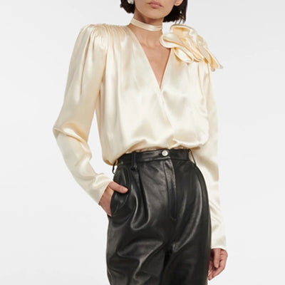 Silk Flower Blouse
