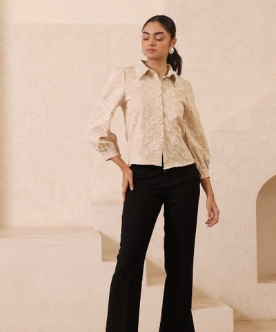 Pearl Jacquard Blouse
