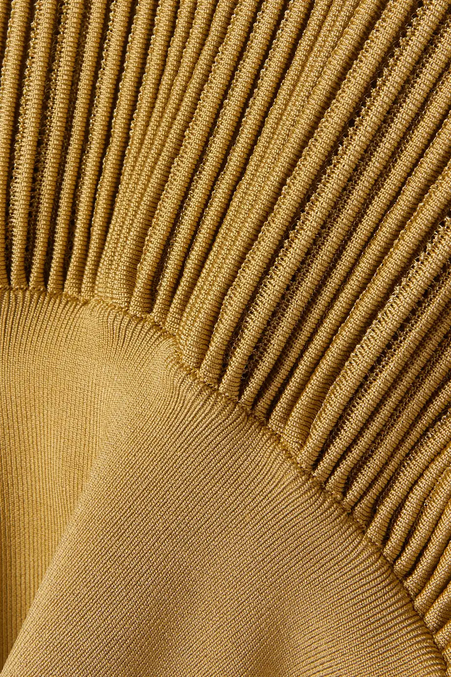 Luxe Metallic Blend Turtleneck Sweater - Tan