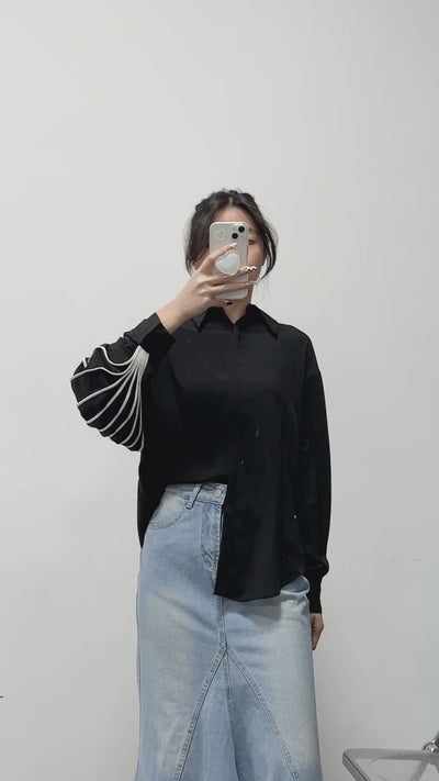 Contrast Black Shirt