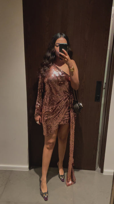 Rose Gold sequin dress