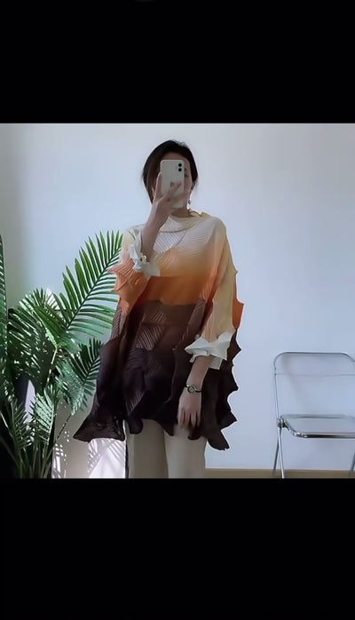 Ombre Pleated Top