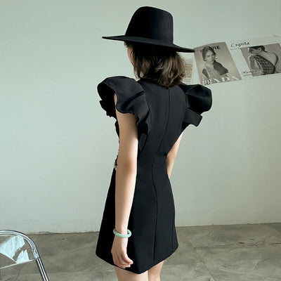 Black embellished dress