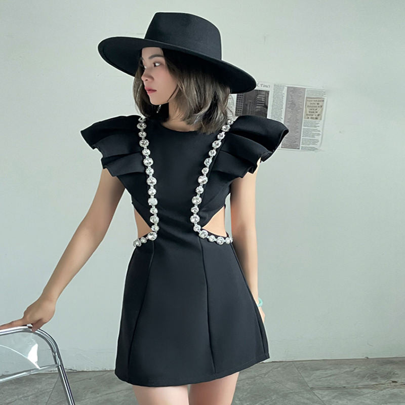 Black embellished dress