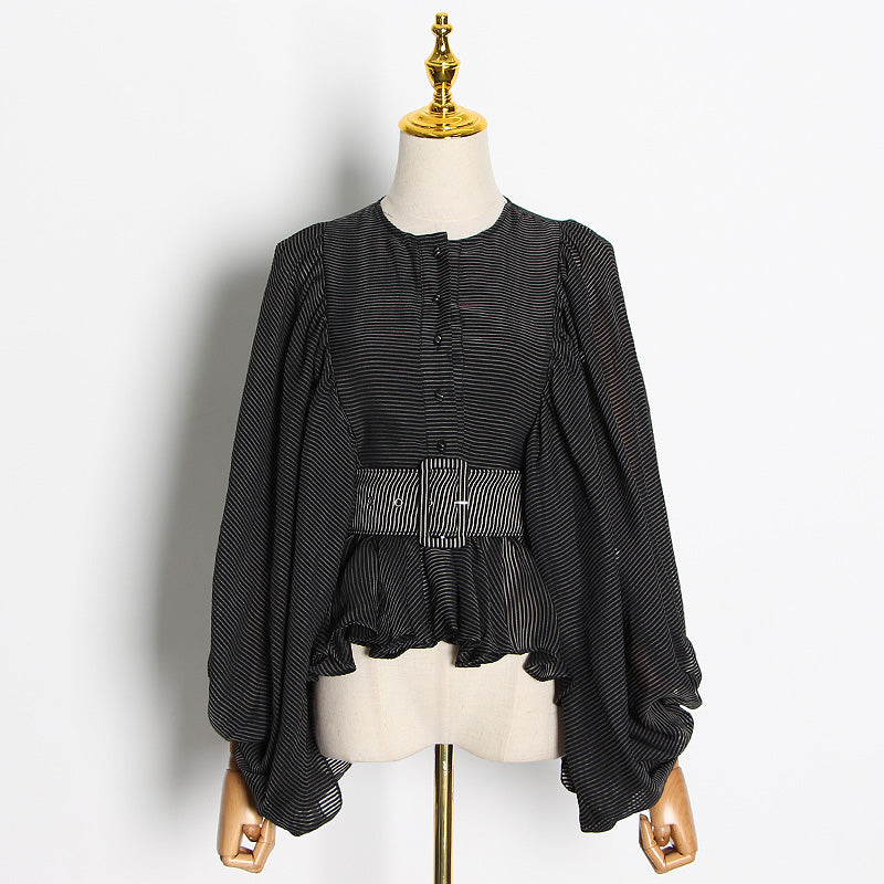 Black Belted Blouse