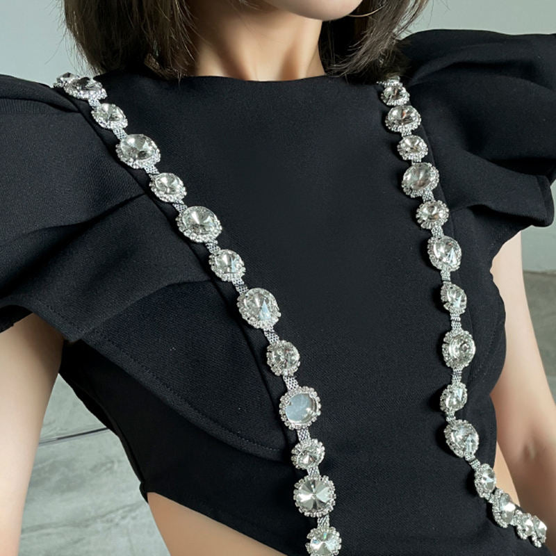 Black embellished dress