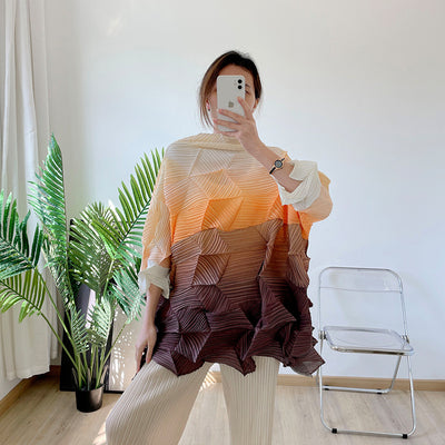 Ombre Pleated Top