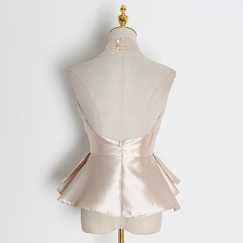 Champagne Halter Neck Top