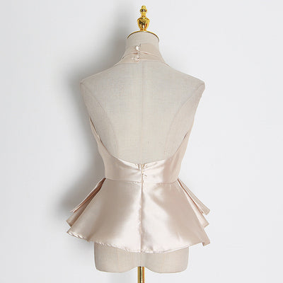 Champagne Halter Neck Top