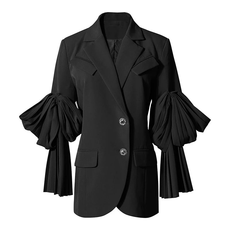 Ruched long sleeve Blazer