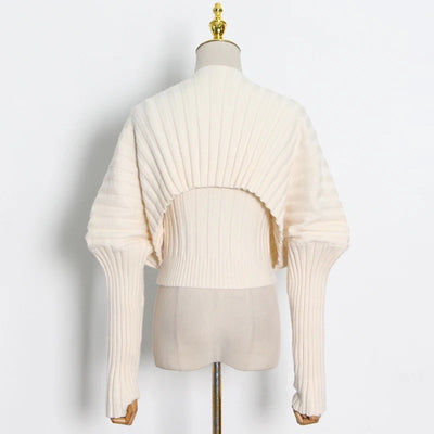 Two piece knit set - cream
