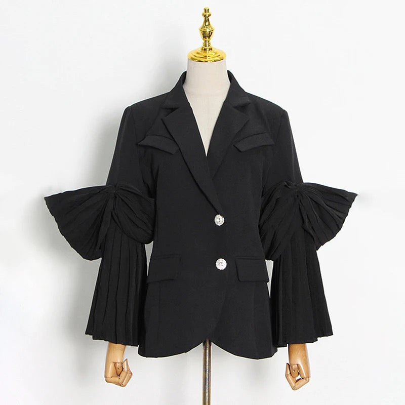 Ruched long sleeve Blazer