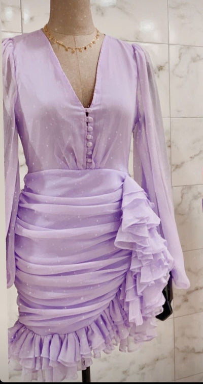 Asymmetrical Ruffle Dress