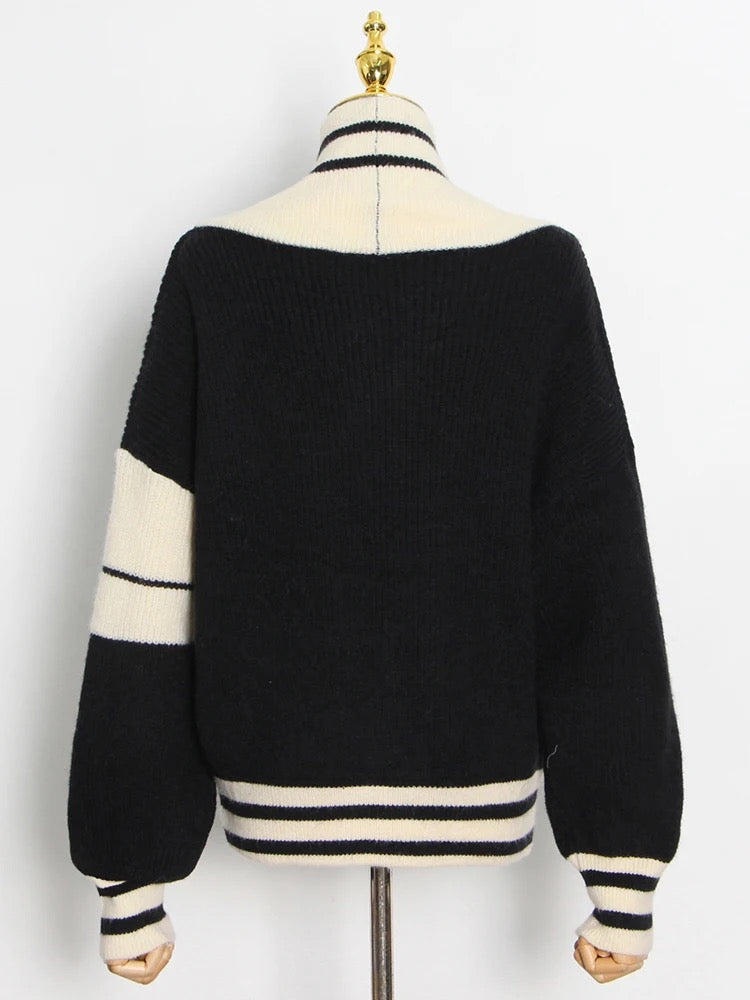 Striped Casual Knitted Sweater