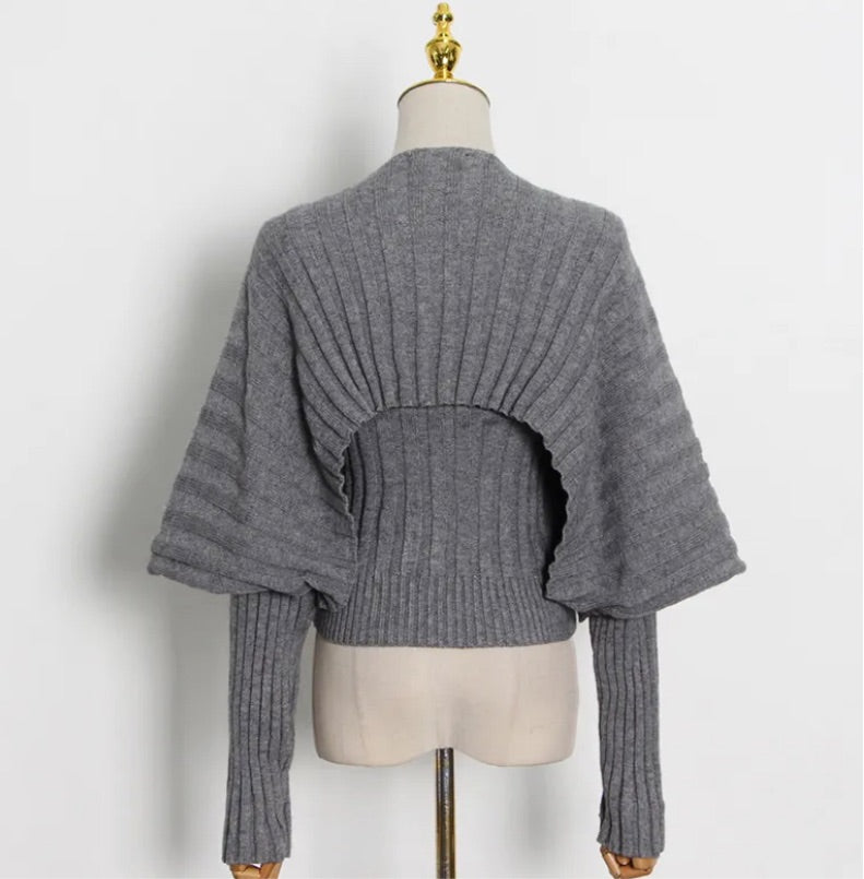 Two piece knit set - grey