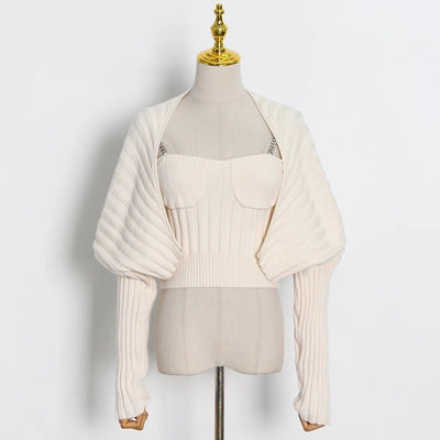 Two piece knit set - cream