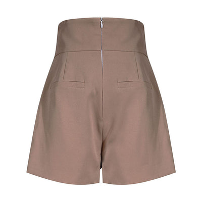 High Waist Buttoned Shorts