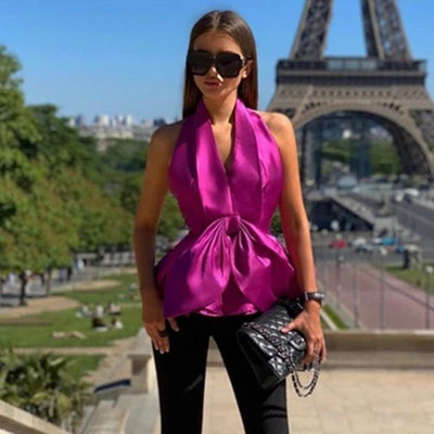 Pink Halter Neck Top