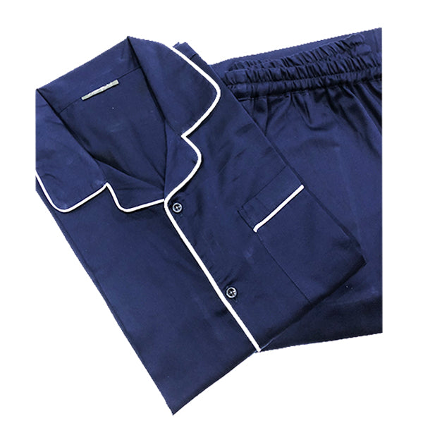 Navy Blue Cotton Nightsuit Set